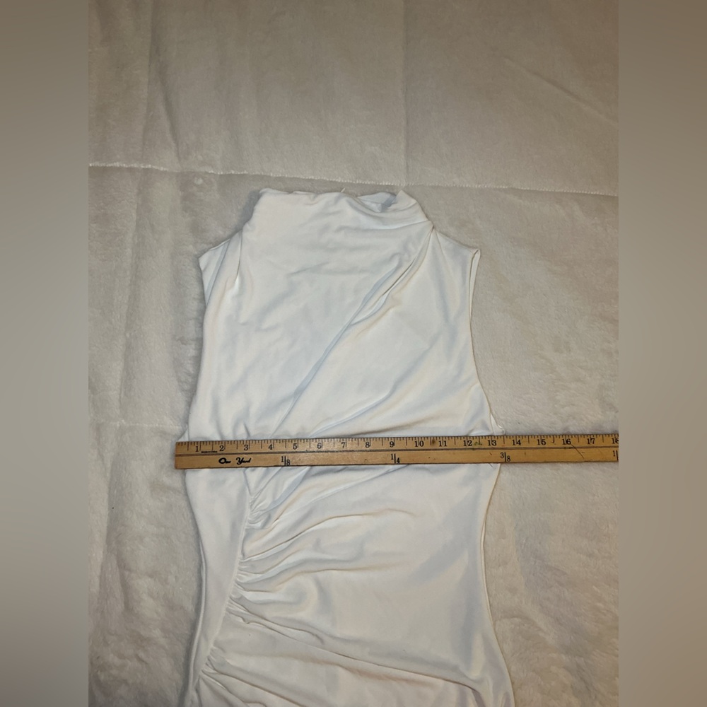 Zara Elegant White Sleeveless maxi Dress - Picture 6 of 8